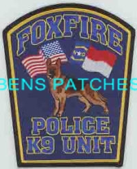 NORTH CAROLINA,FOXFIRE POLICE K-9 1